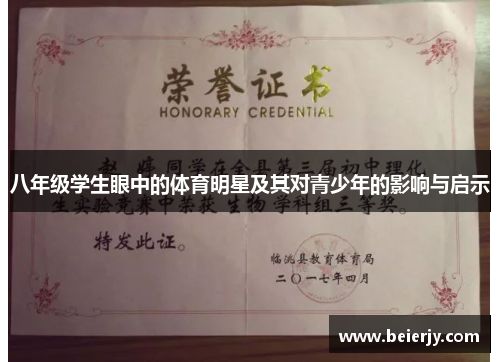 八年级学生眼中的体育明星及其对青少年的影响与启示